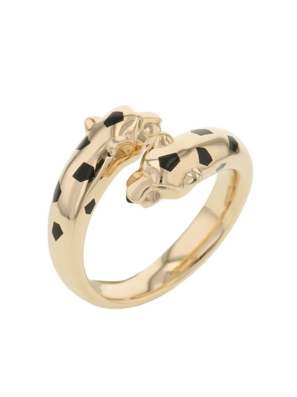 Cartier Ring Panthere de Cartier Double Onyx Tsavorite Garnet 18K Yellow Gold